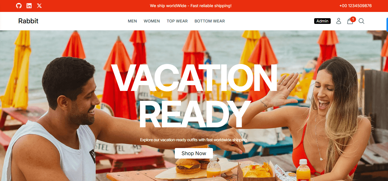 Rabbit e-commerce application storefront